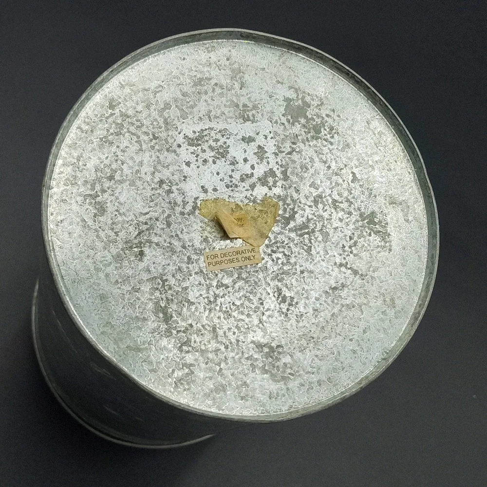 Nesting Canister Galvanized Steel Retro Style Lid 10in X 5.5in B40.1GA4040